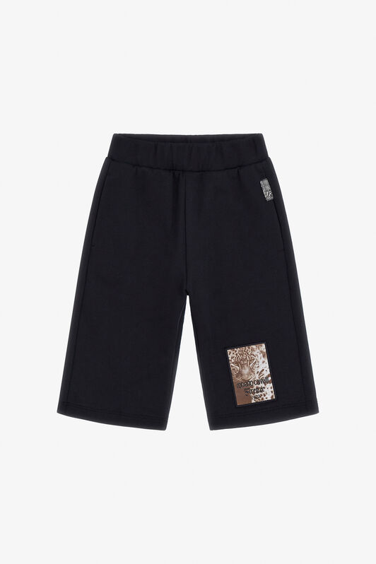 JU RC Logo Cotton Shorts Schwarz TJT20P-CF050