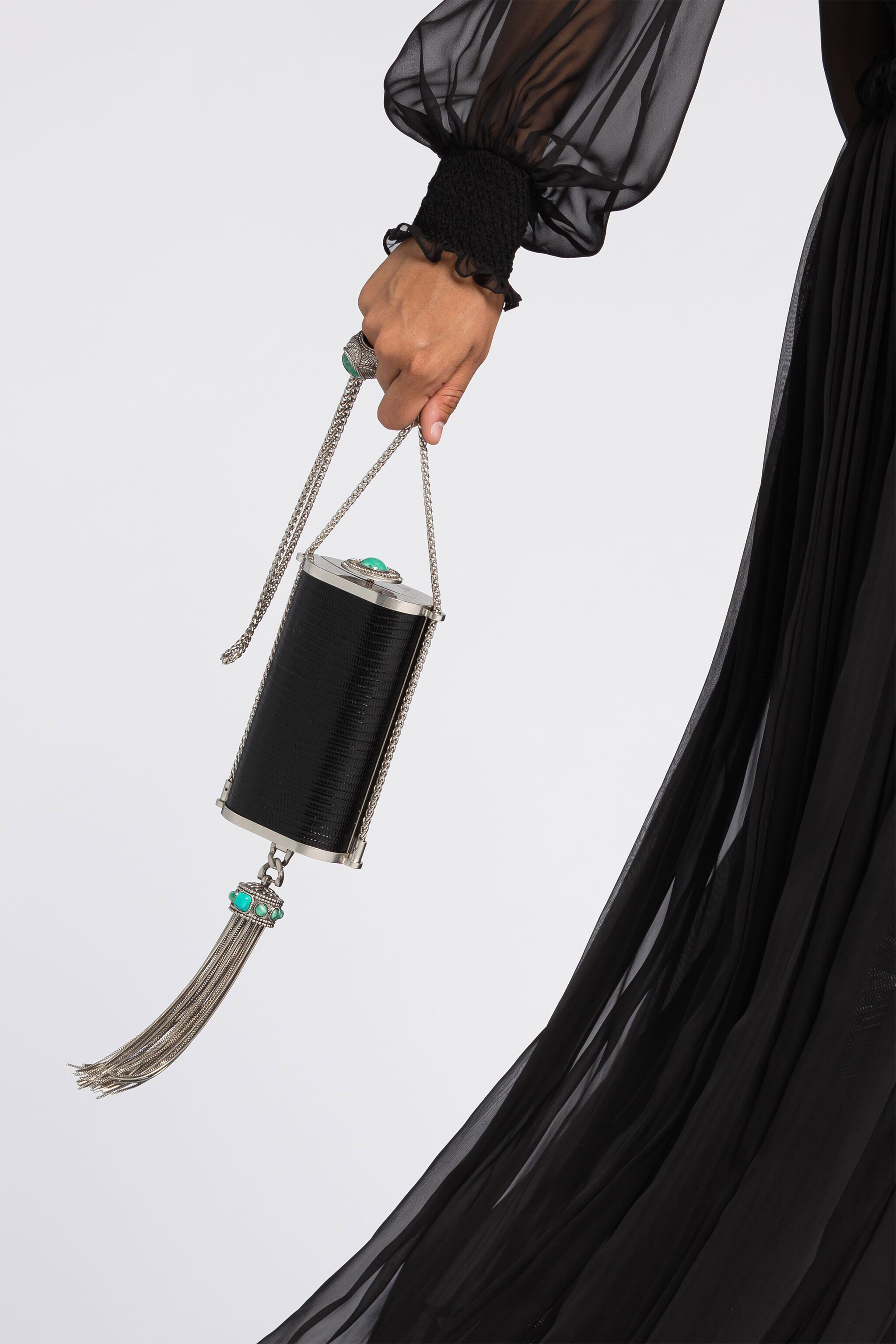 RC Tasselled Shoulder Bag Black RWB002-PZ162