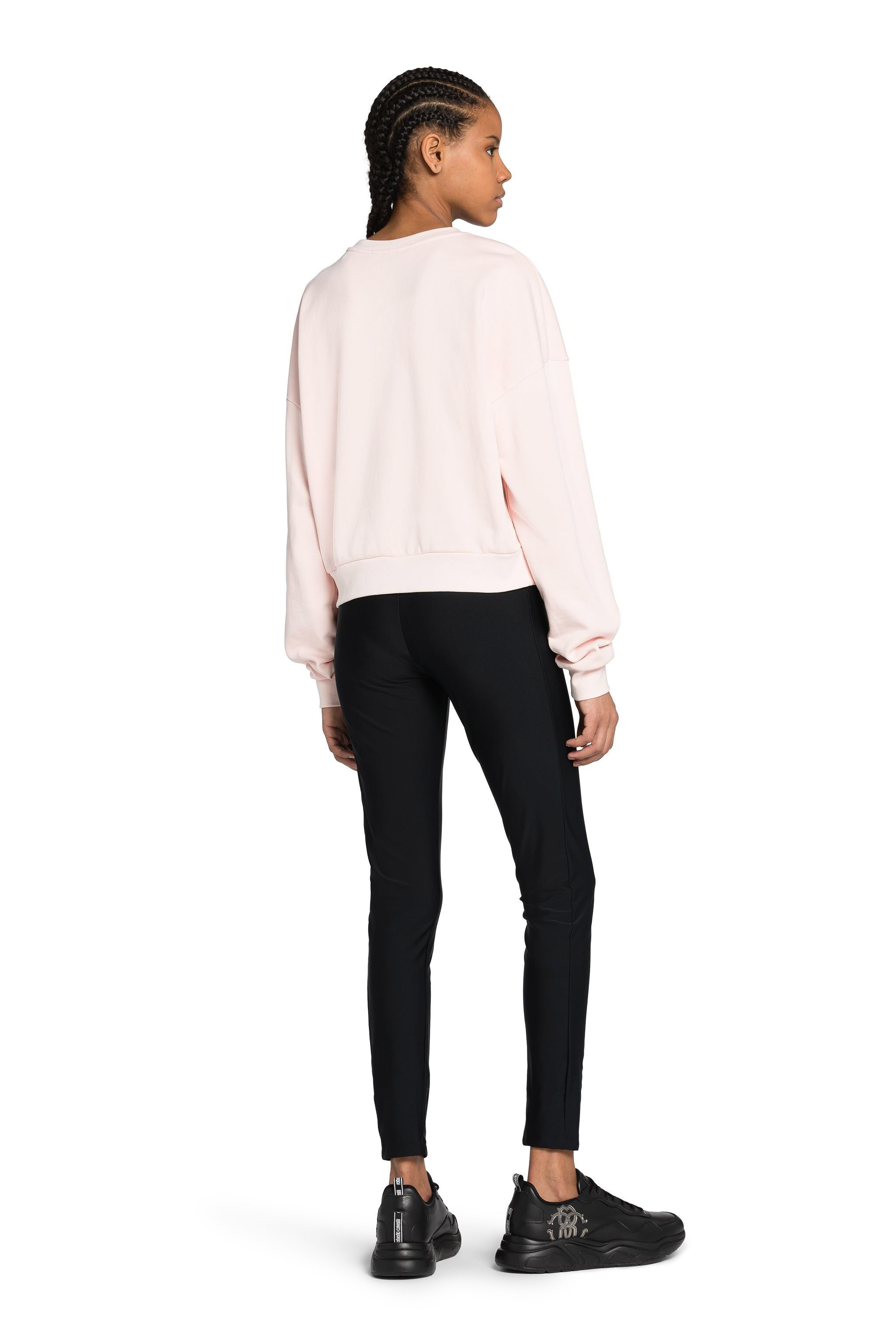 RC RC Monogram-Print Cotton Sweatshirt NUDE PINK IST68A-CF050