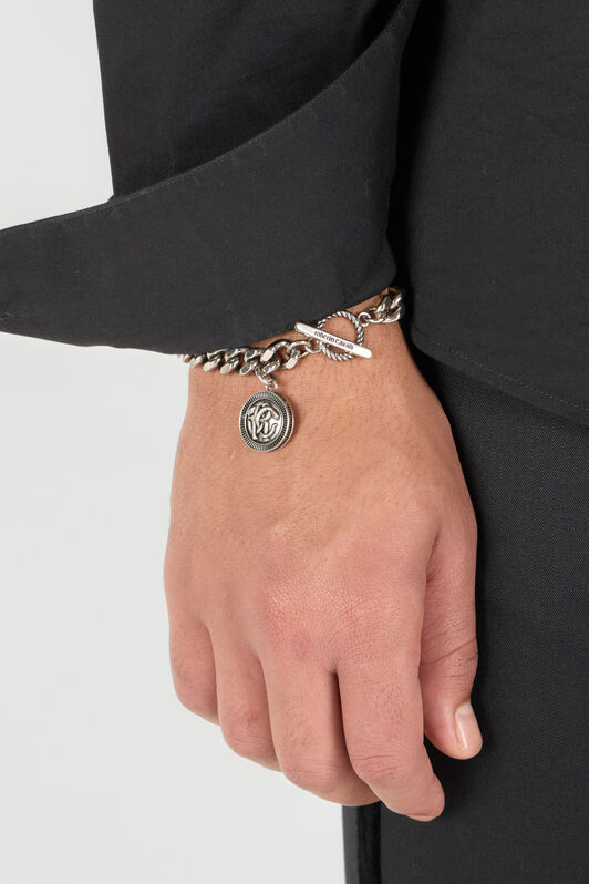 RC Bracciale A Catena Con Monogram Mirror Snake Argento TRG004-AM258