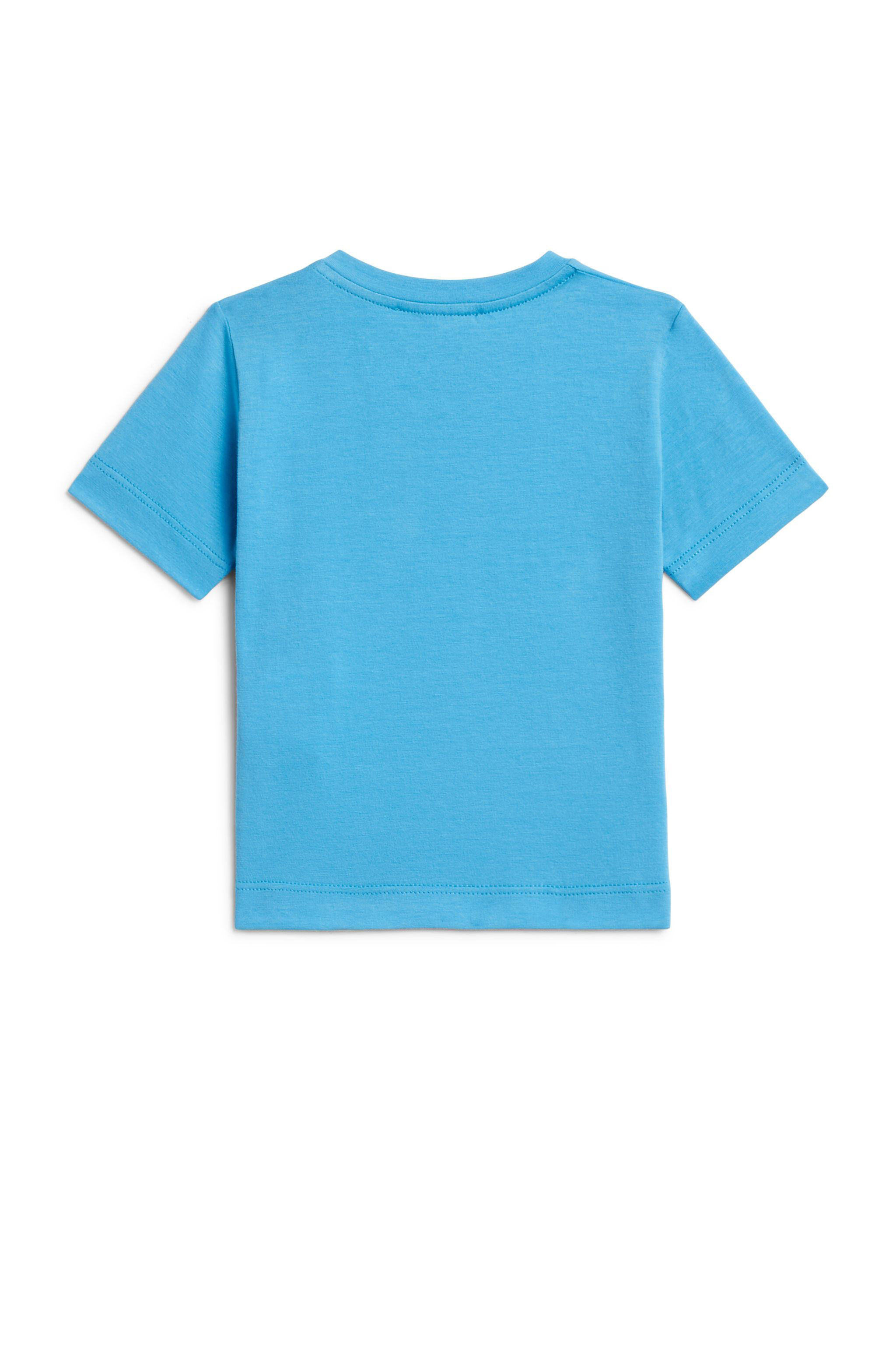 JU Blue graffiti logo T-shirt HORIZON BLUE IJT689-JV025
