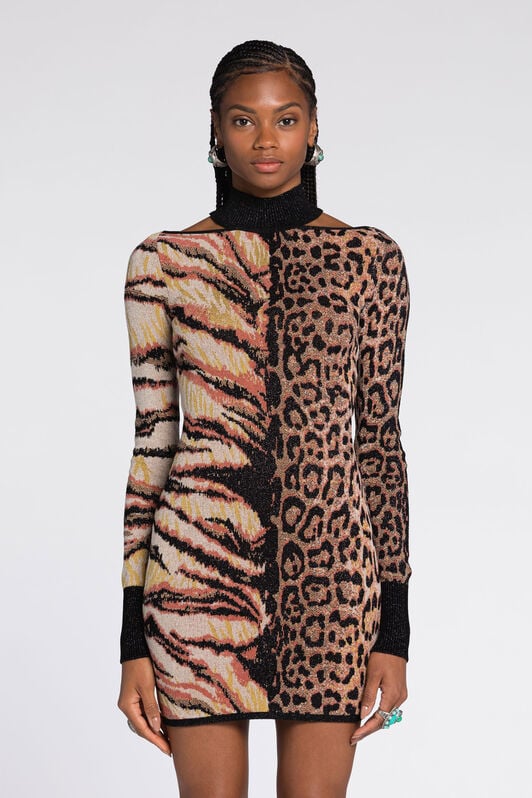 RC Animalier-Jacquard Mini Dress RC Animalier-Jacquard Mini Dress Brown RKM101-MI150