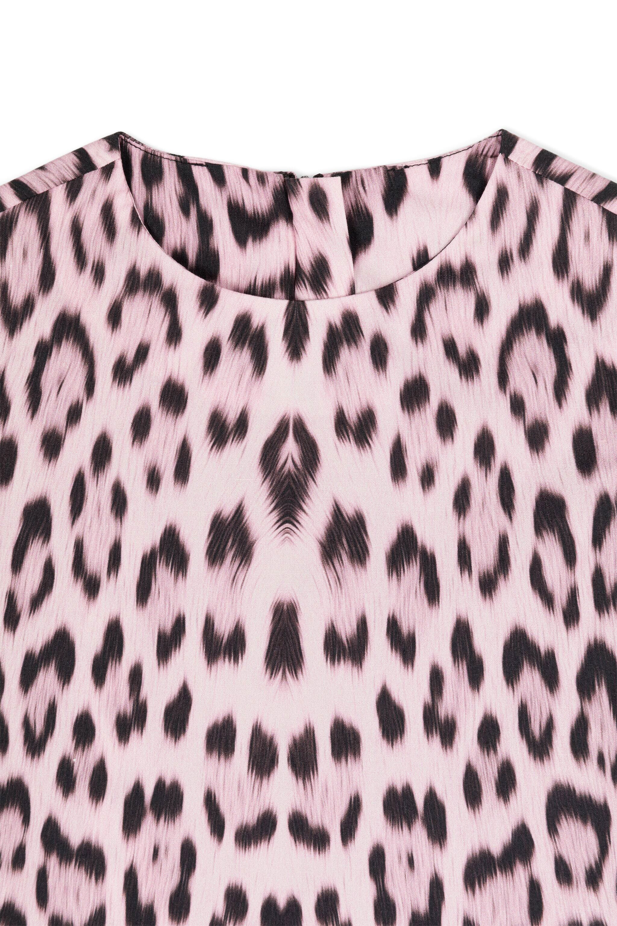 JU Leopard-Print Cotton Dress ROSE/BLACK KJT161-QRS73