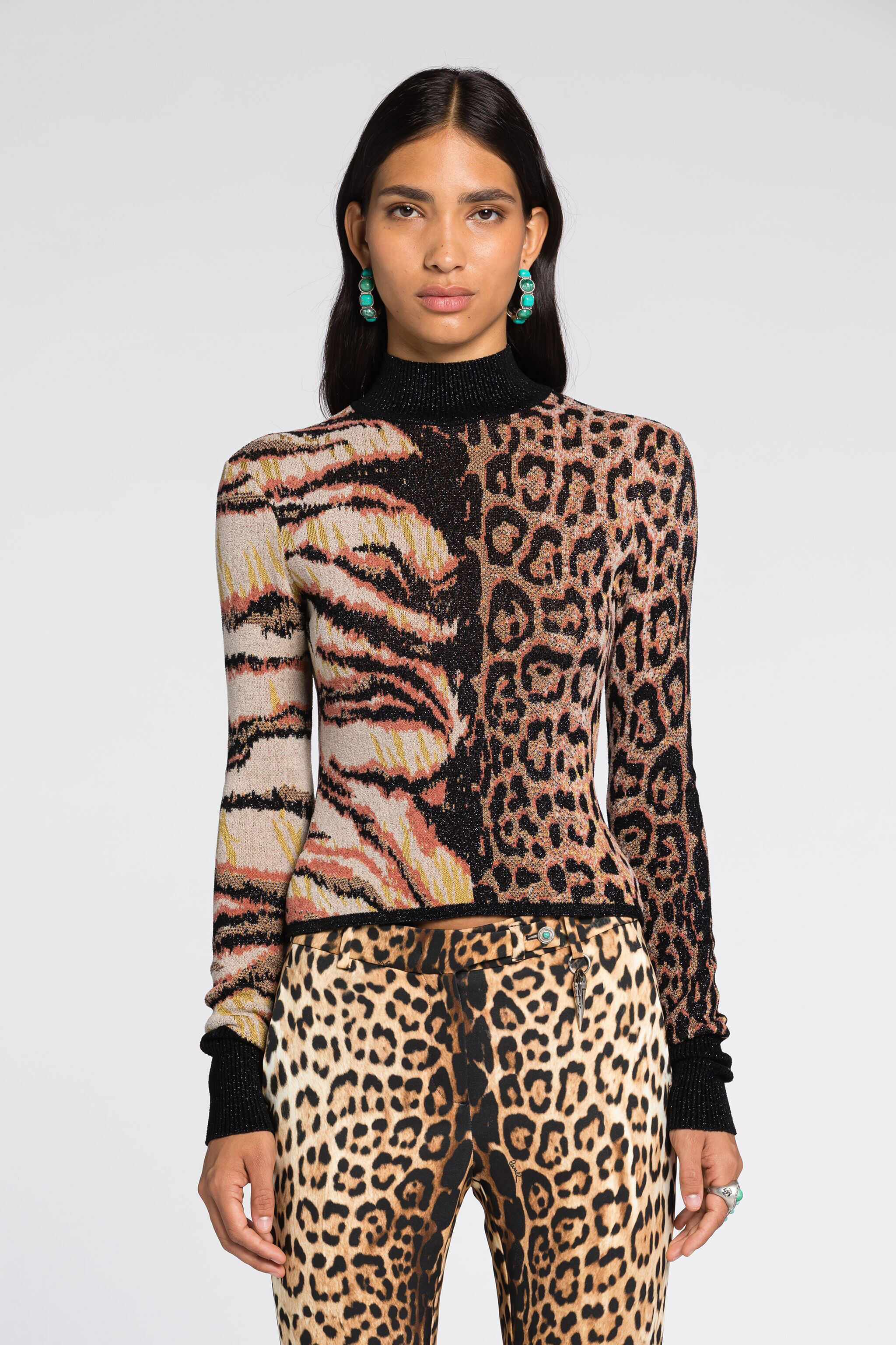 RC Animalier-Jacquard Sweater Brown RKM600-MI150