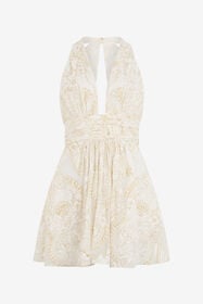 ${brand} Mini Abito con Motivo Ornamental White ${colorDescription} ${masterID}