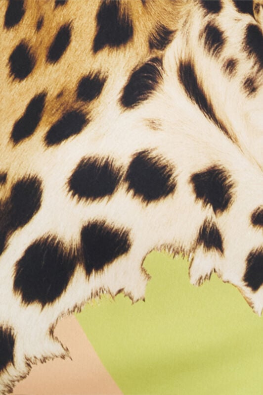 RC Long Silk Dress with Pop Horse Print LIGHT GREEN WQT102-OZR33