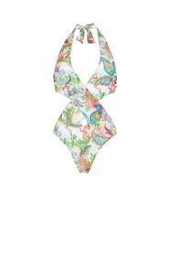 ${brand} Botanical-Print Cut-Out Swimsuit ${colorDescription} ${masterID}
