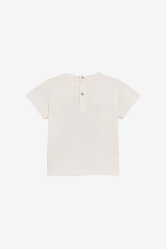 JU T-shirt mit Monogram RC Stickerei JU T-shirt mit Monogram RC Stickerei MILKY WHITE TJT608-JD001