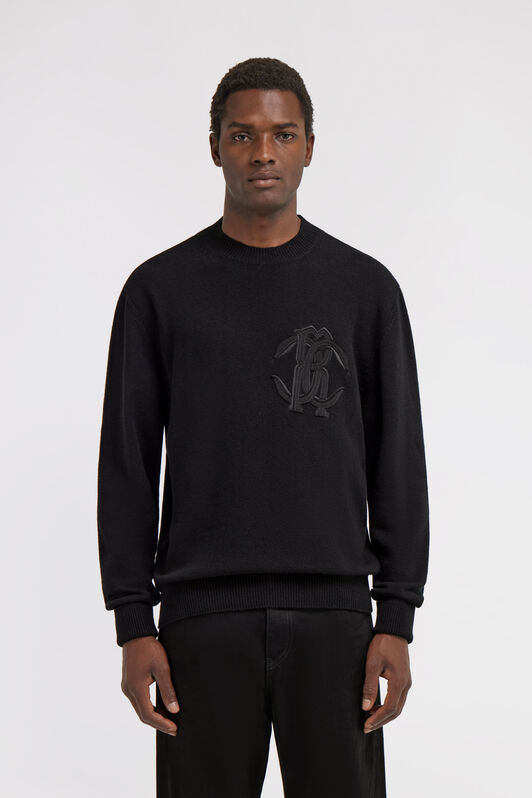 RC Embroidered Logo Sweater Black TRM607-MQ001