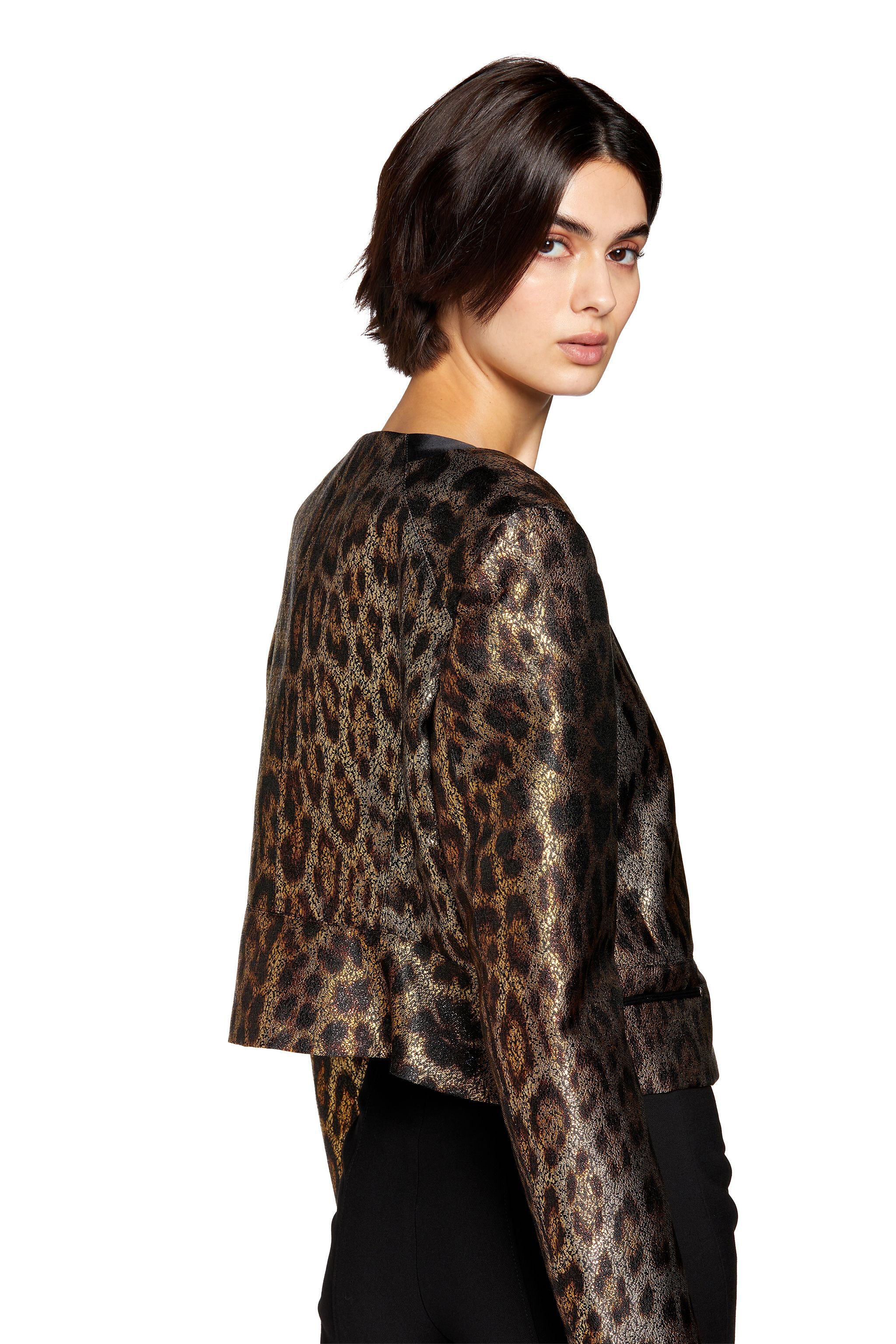 RC Heritage Jaguar-Jacquard Cropped Jacket Marrone chiaro JQT404-5PS06
