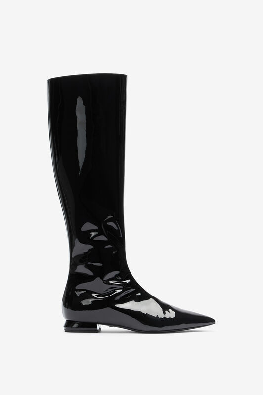 RC Black Patent Leather Boots Black TWS014-PZV00
