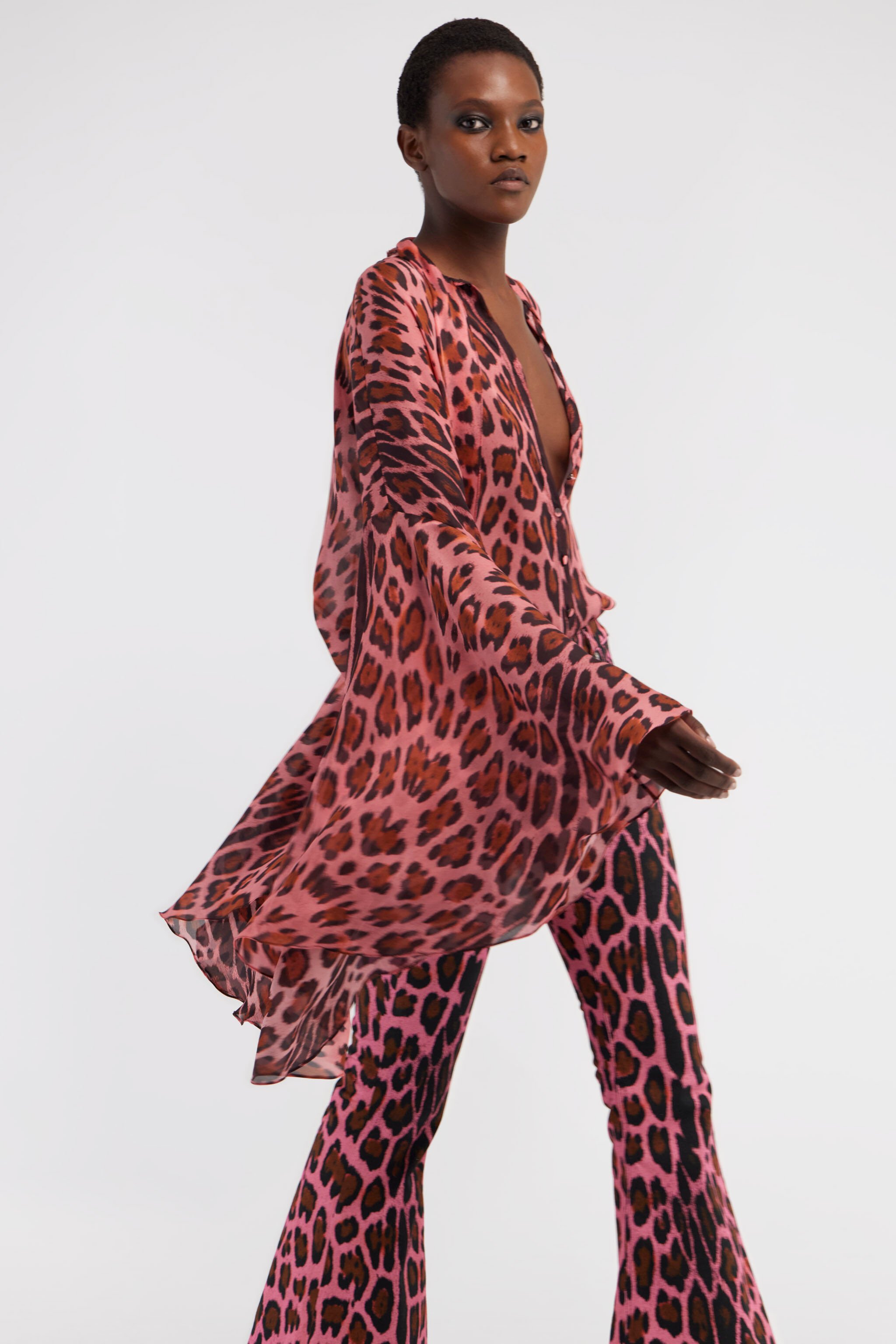 RC Leopard print shirt Fuchsia RWT701-CTI13