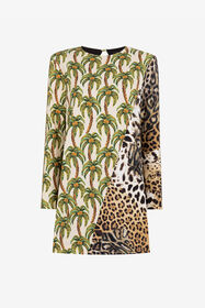 ${brand} Filigranes Kleid mit Leoparden-Print ${colorDescription} ${masterID}