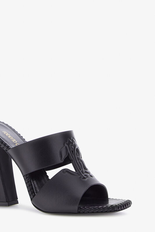 RC Sandals with Monogram Mirror Snake Schwarz SKS004-PZ172
