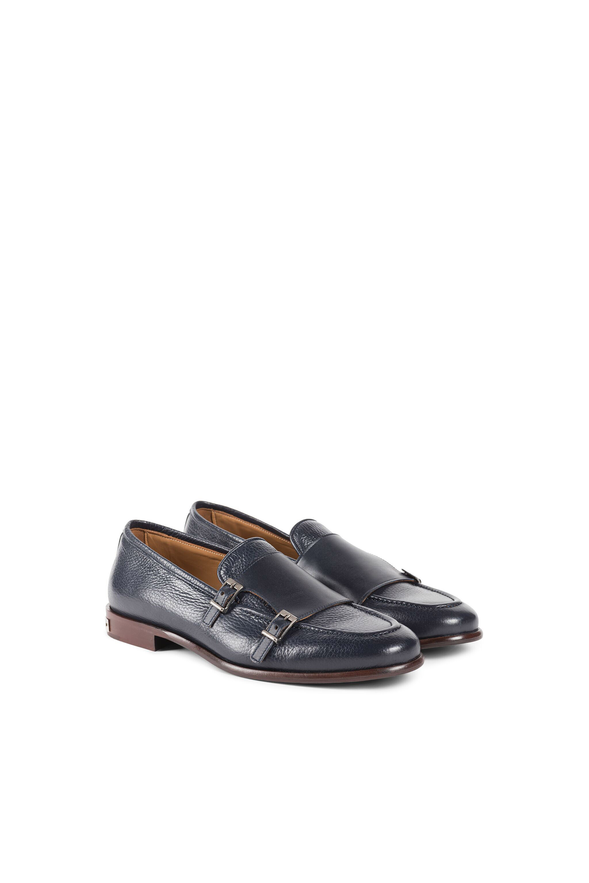 RC Buckled Leather Loafers Dark blue KOS00L-PNO03