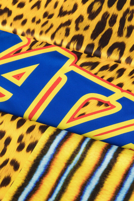RC Strandtuch mit Patchwork-Print und Logo Gelb QRH00V-7NG00