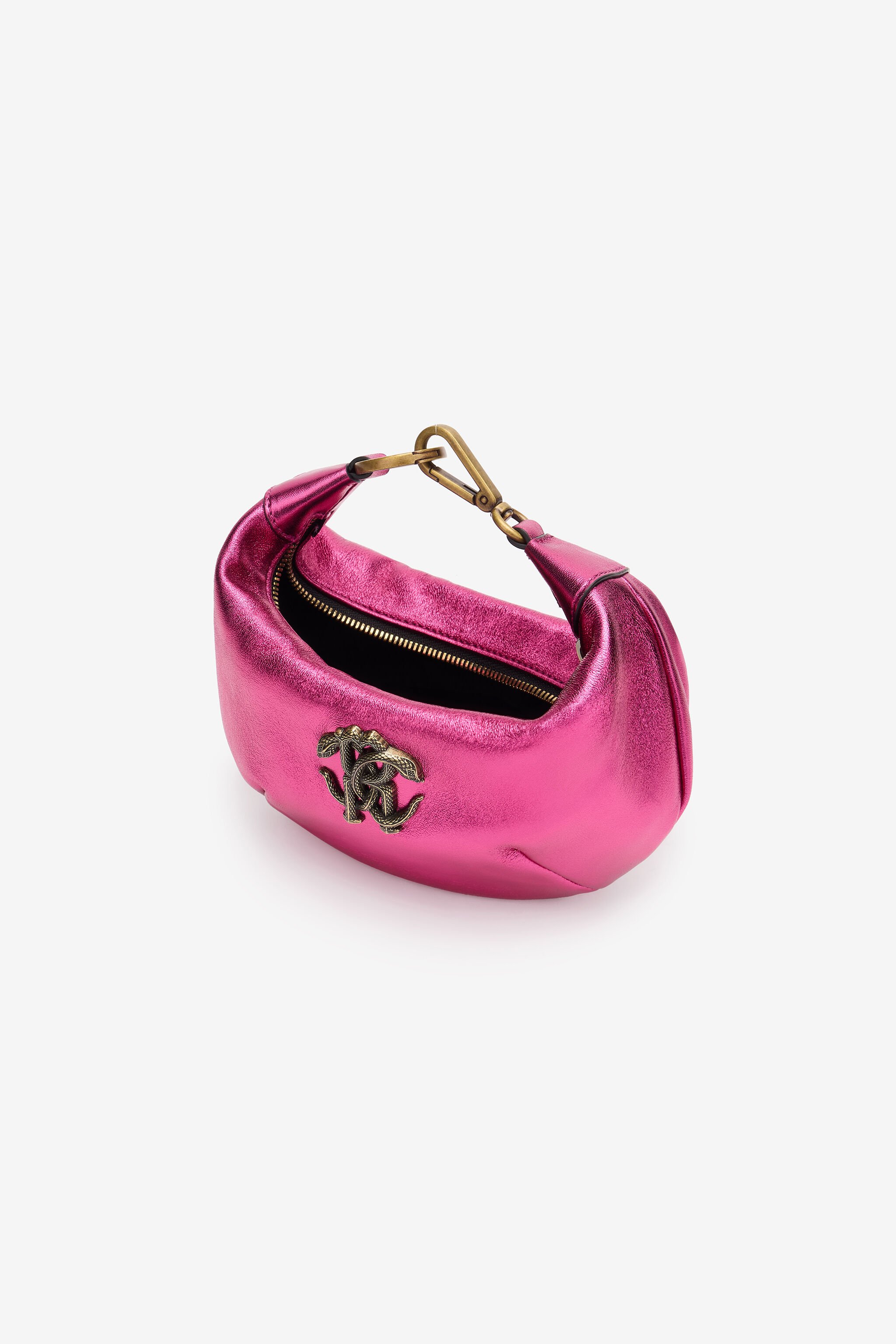 RC Hobo Bag with Mirror Snake Monogram FUXIA POB00A-PZ296
