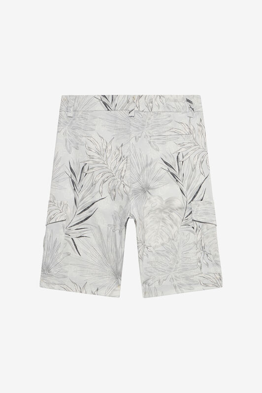JU Grey Bermuda Shorts with Foliage Print GREY VJT25D-6SP31