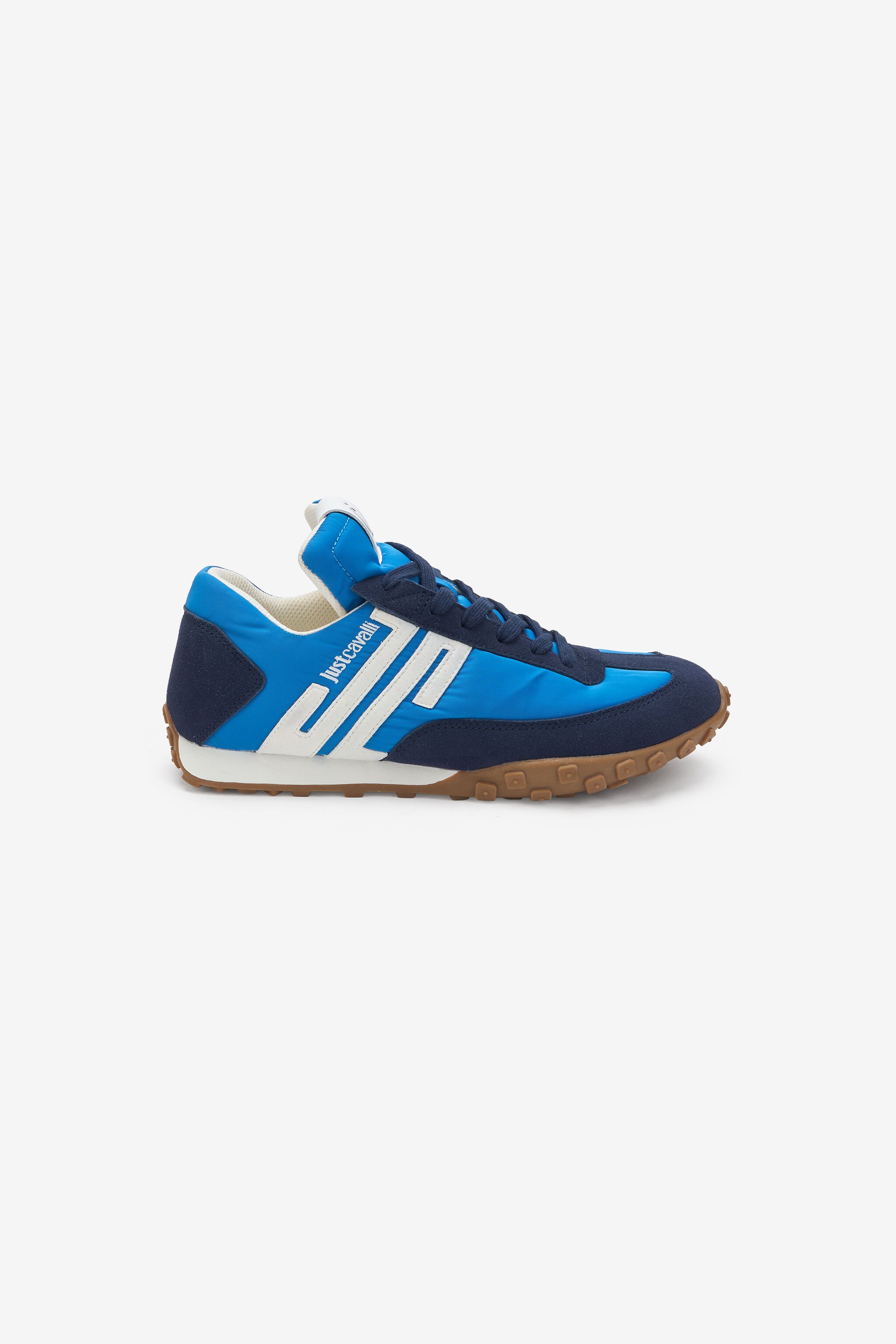 JC Blue Nylon And Leather Sneakers 264 BLU WFS030-WF238