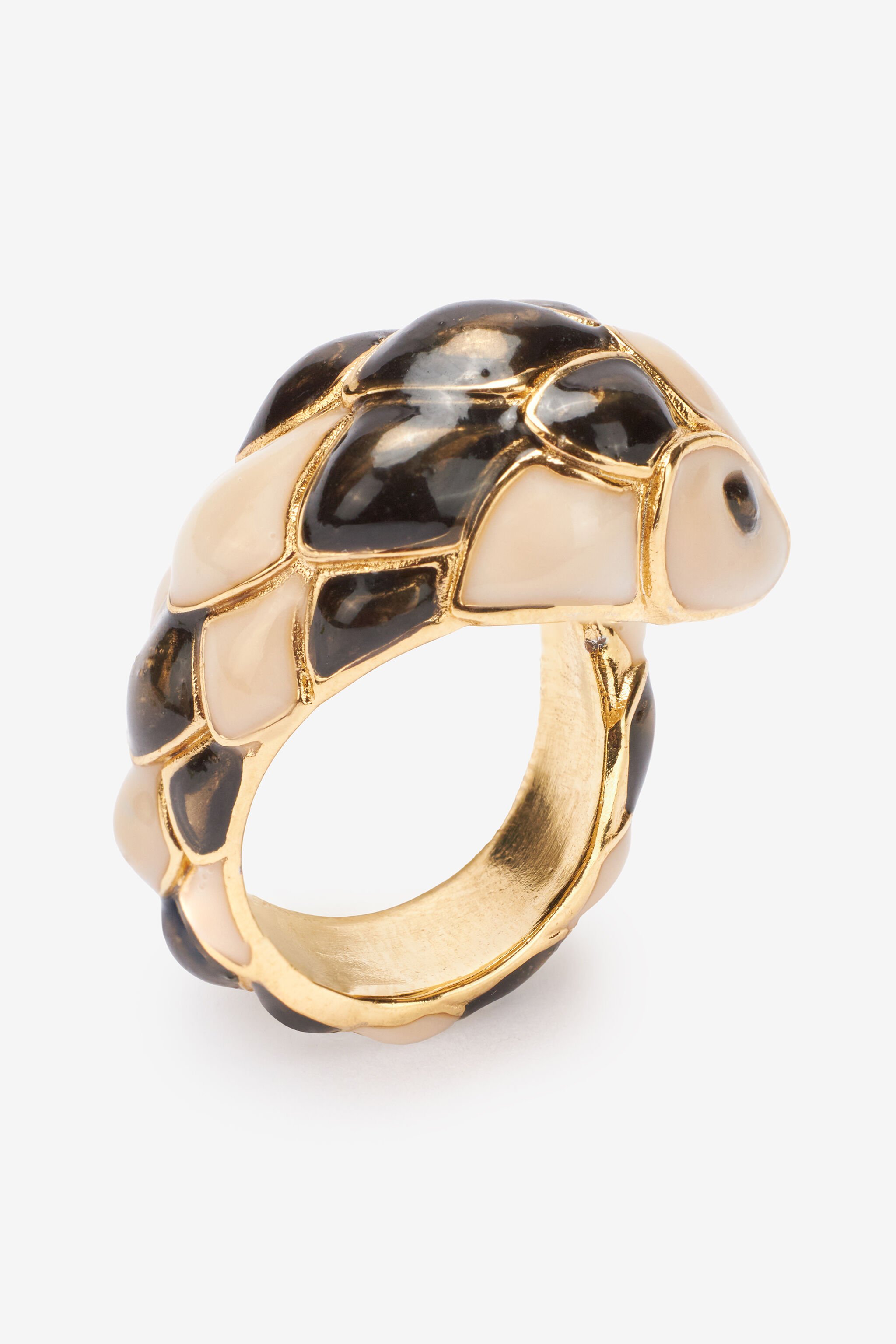 RC Anillo con serpiente Negro UKG016-AM021