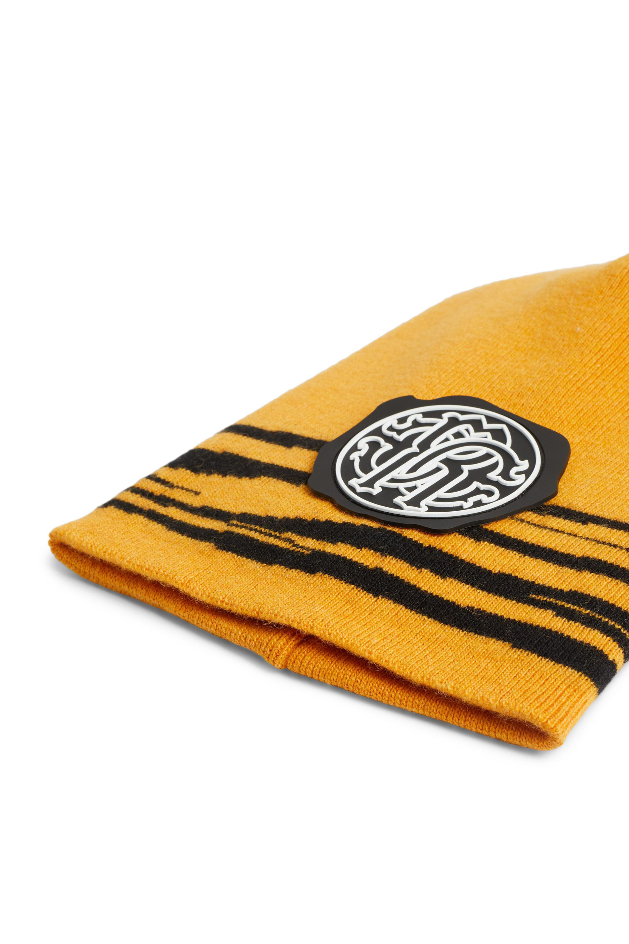 JU Monogram logo cashmere blend beanie YELLOW/BLACK JJI058-MQ033