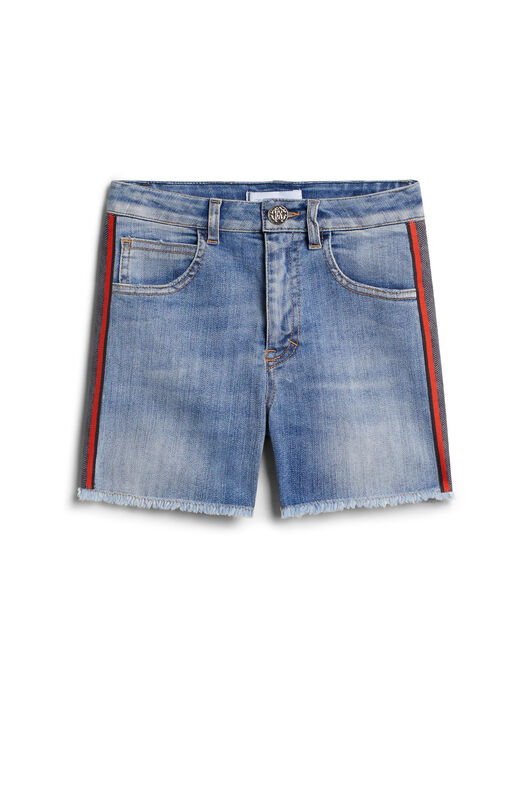 JU Blue side stripe denim shorts LIGHT BLUE IJJ200-DS029