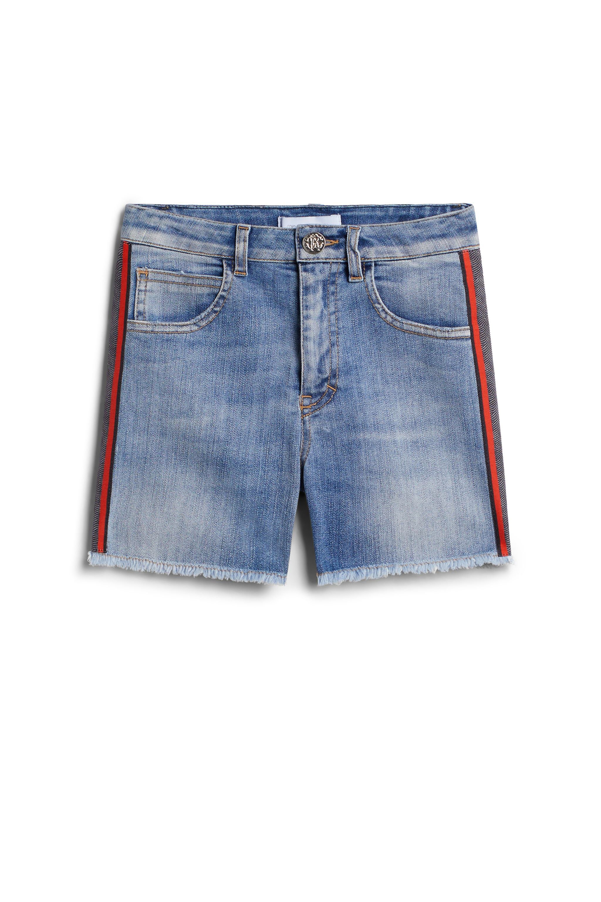 JU Blue side stripe denim shorts LIGHT BLUE IJJ200-DS029