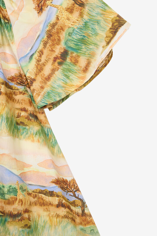 JU Safari-Print Dress Light brown UJT10E-7MO40