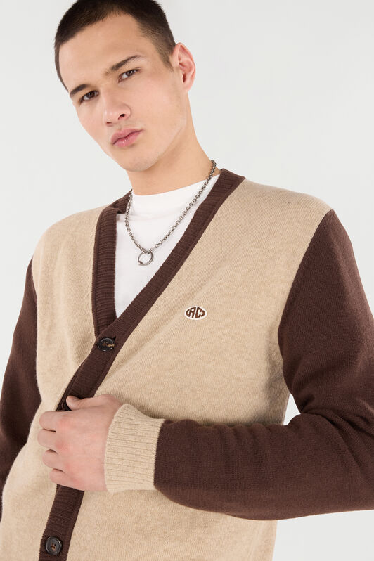 RC Cardigan Con Patch Monogram RC Marrone chiaro VRM670-MQ016