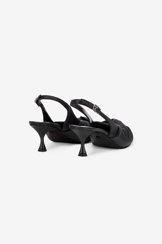 RC Leather Slingbacks Black UKS012-PN003