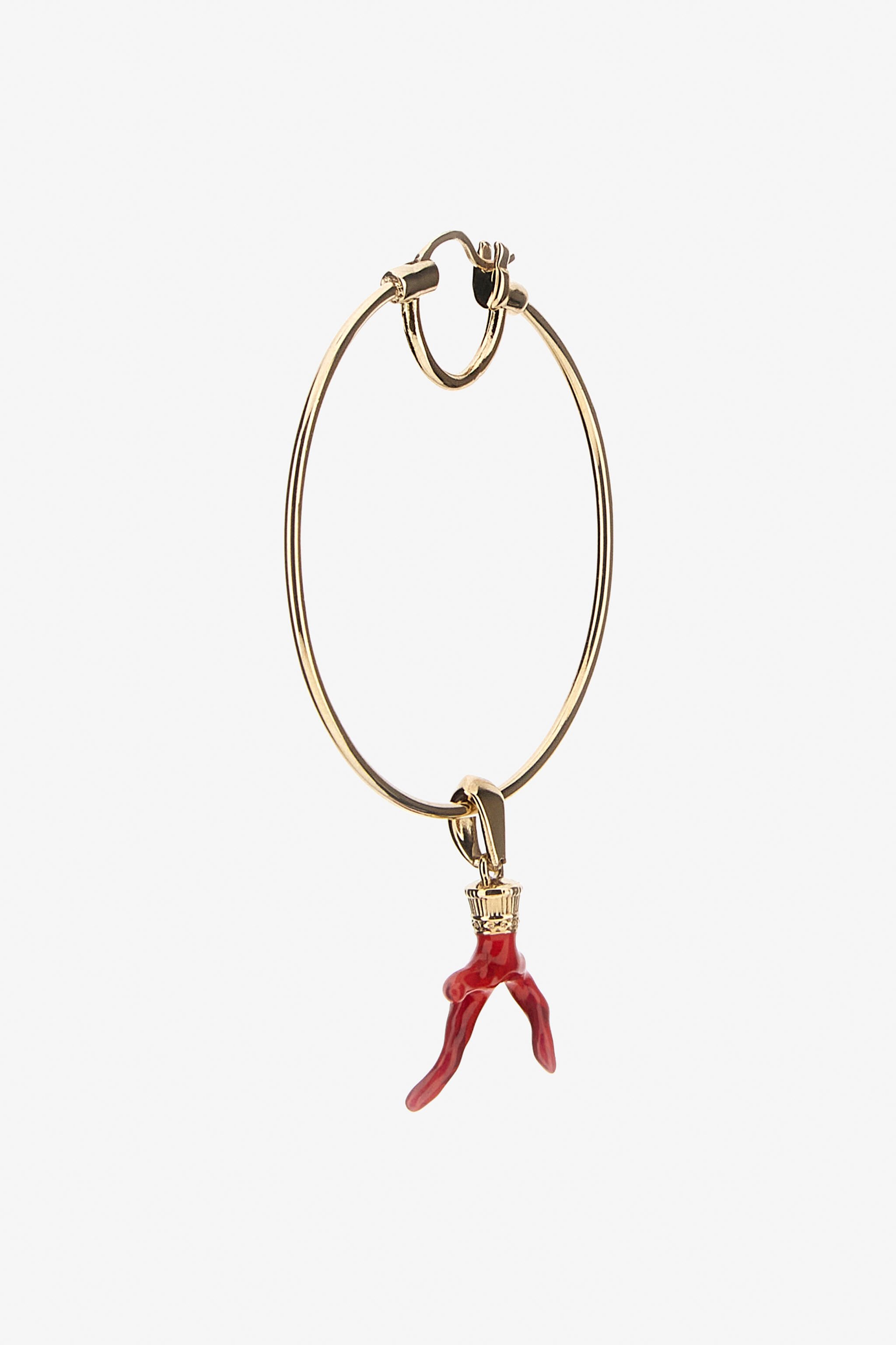 RC Earrings with coral Rojo SWG003-AM021