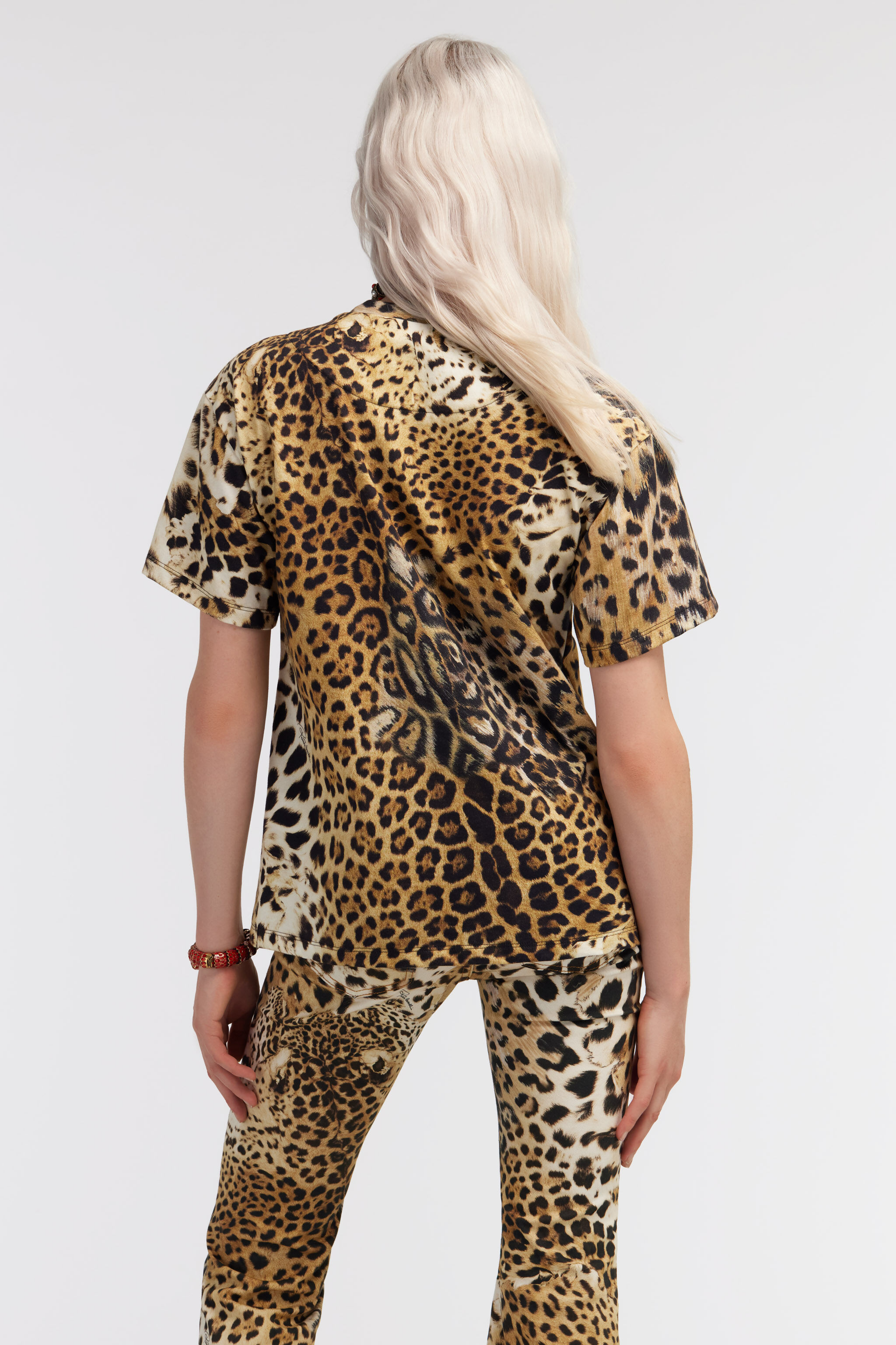 RC T-shirt with Jaguar Skin print Light Brown SKT61B-3PG34