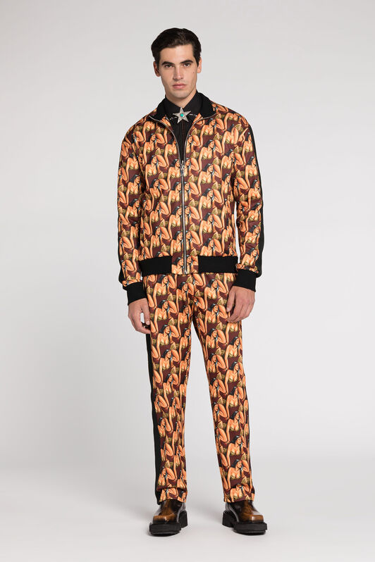 RC Graphic-Print Track Jacket Brown RRT66C-2OH24