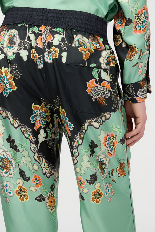 RC Kimono Print Trousers RC Kimono Print Trousers DARK GREEN/BLACK XNT265-4QT25