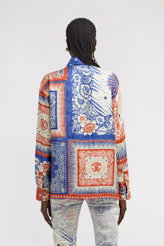 RC Blusa con Estampado Bandana Azul TKT703-4QN05