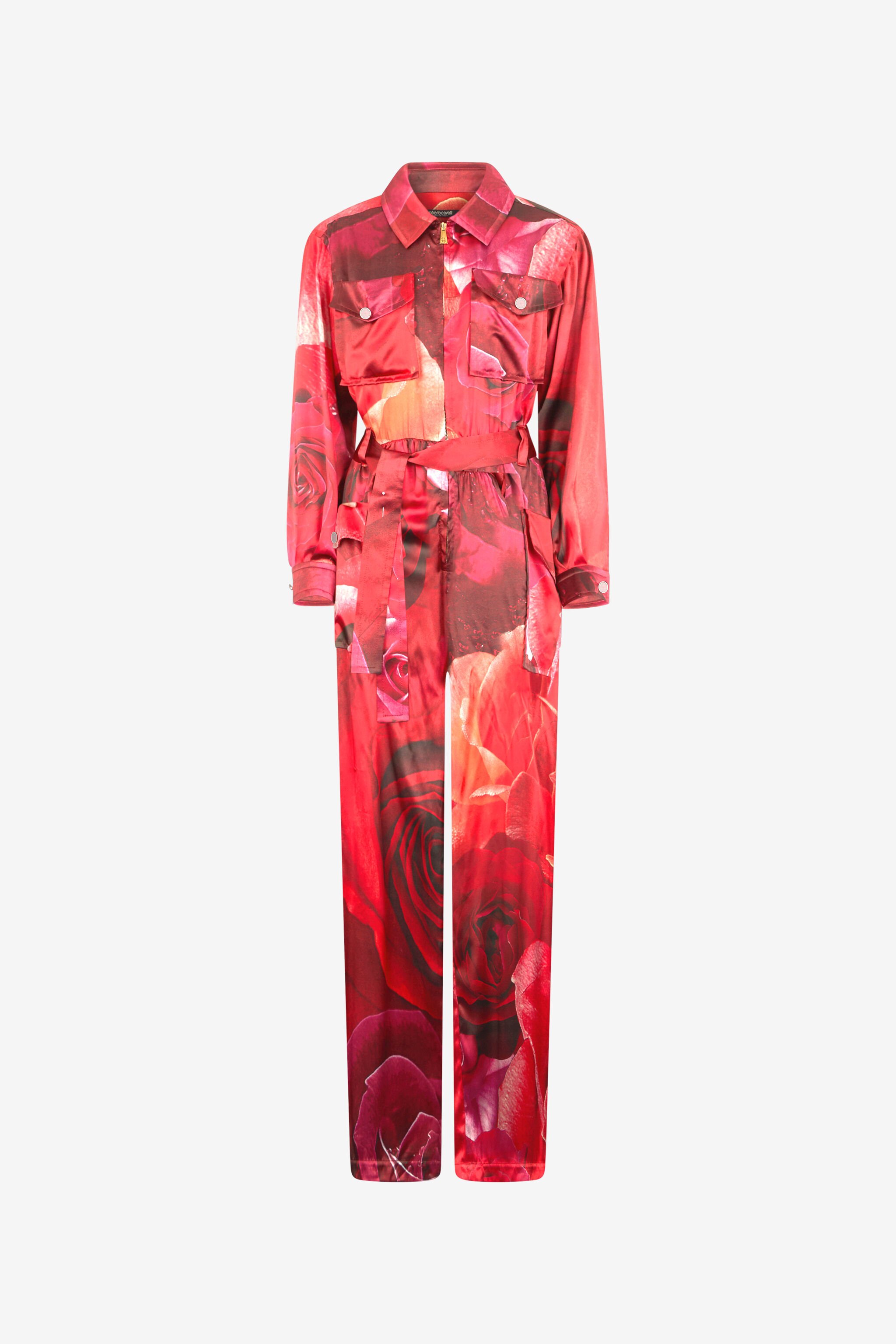 RC Combinaison Chemise À Imprimé Roses Rouge UKT100-RYN48