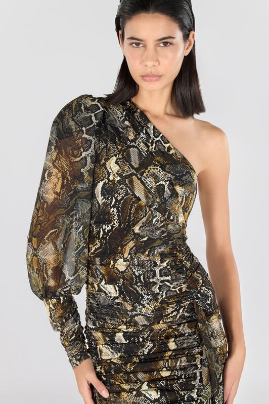 JC Woman Mini Dress JC Woman Mini Dress Black/Brown RKT965-RK474