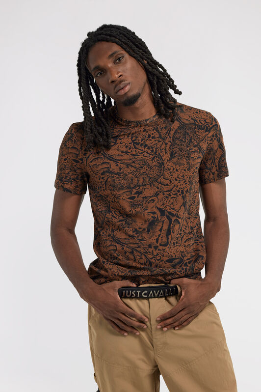 JC Just Cavalli T-shirt Brown TFT027-TF044