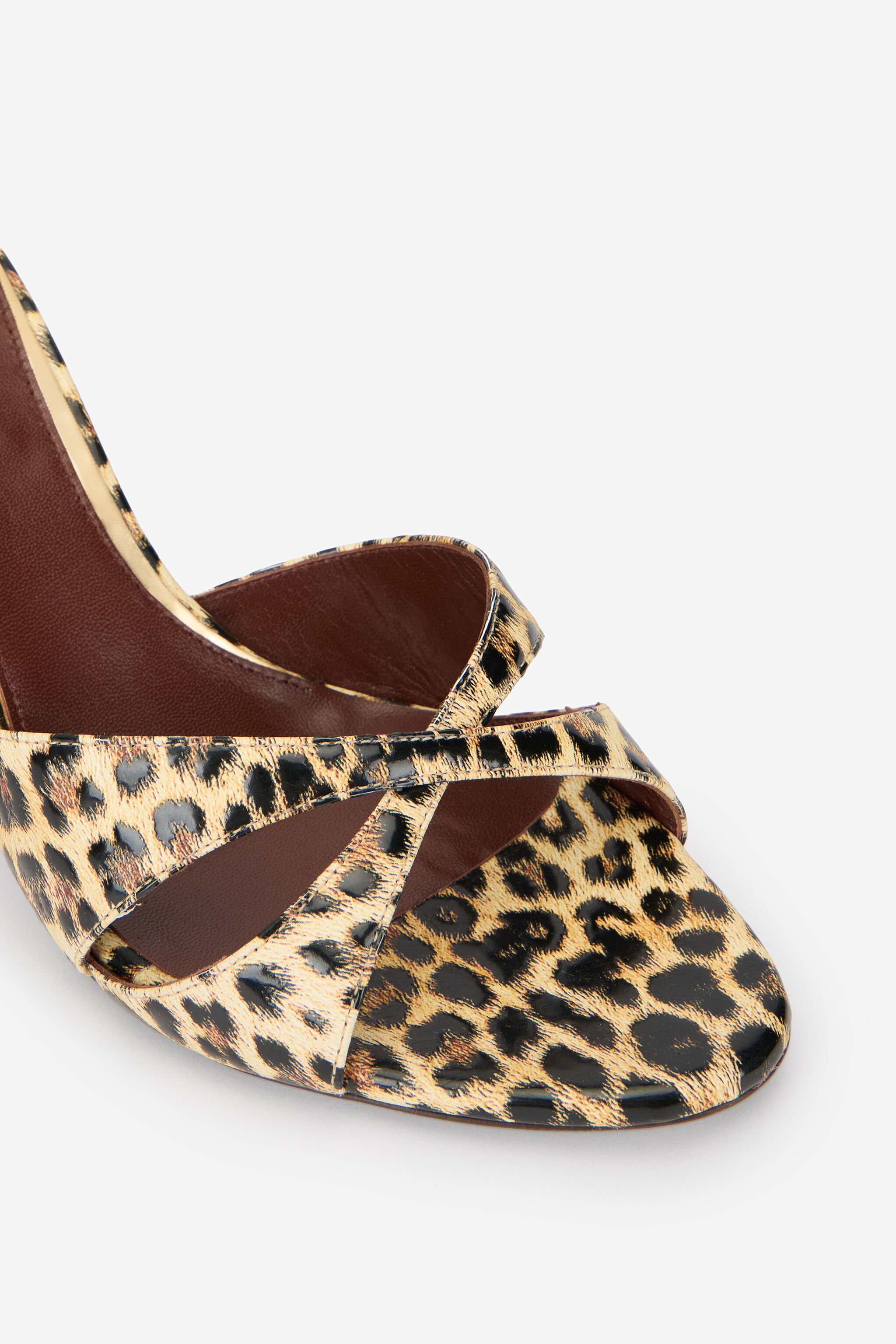 RC Leather Sandals with Leopard Print NATURAL WKS010-PZS02