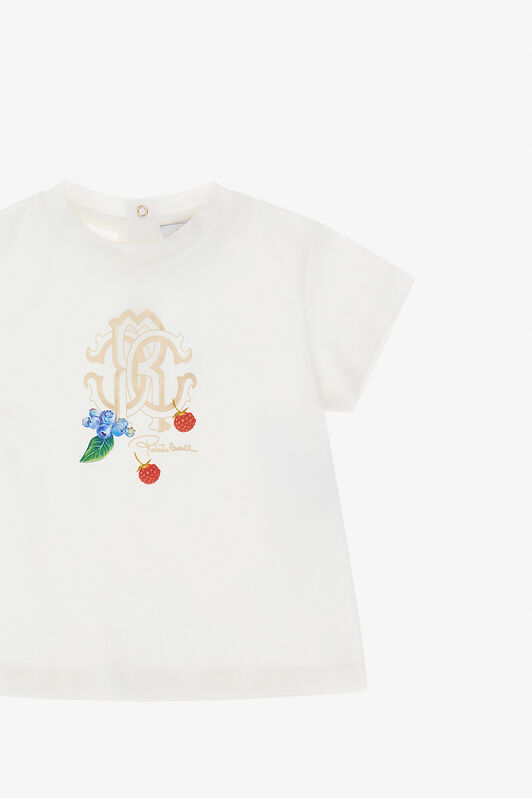 JU T-Shirt mit RC-Logo Weiß TJT605-JD001