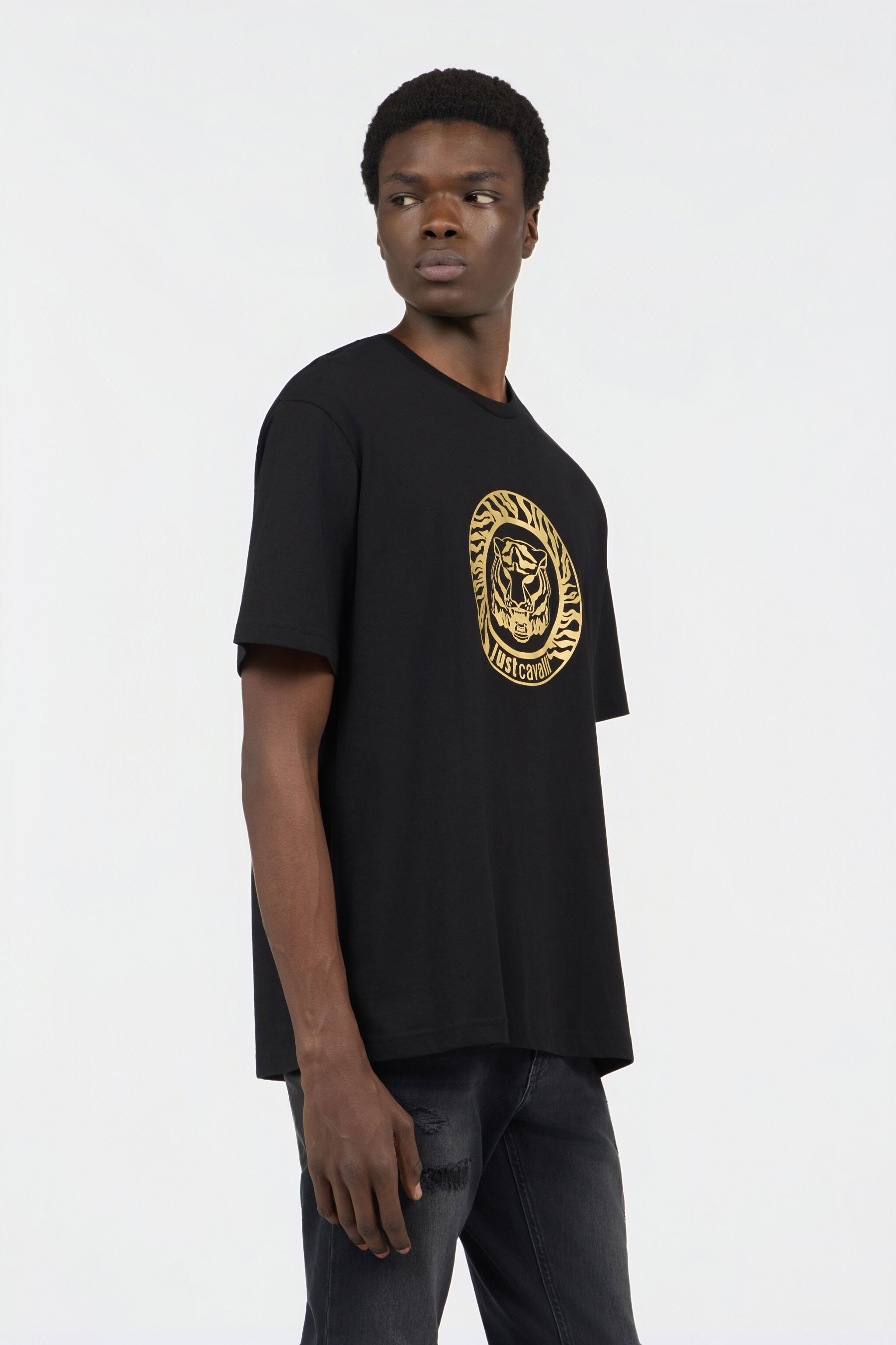 JC Black T-Shirt With Logo BLACK RRT934-RR196