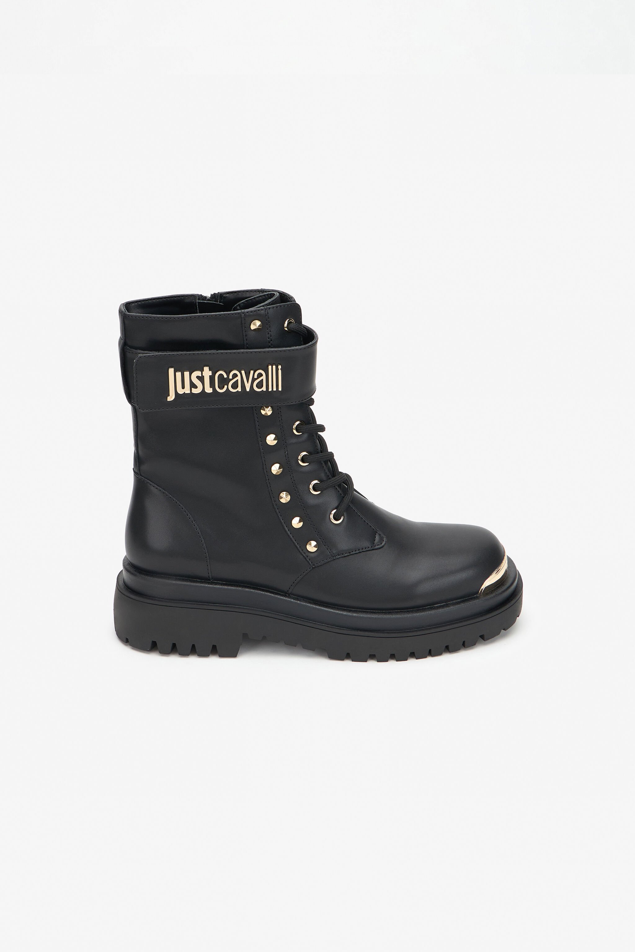 JC Black Combat Boots With Logo JC Black Combat Boots With Logo BLACK VFS130-VF658