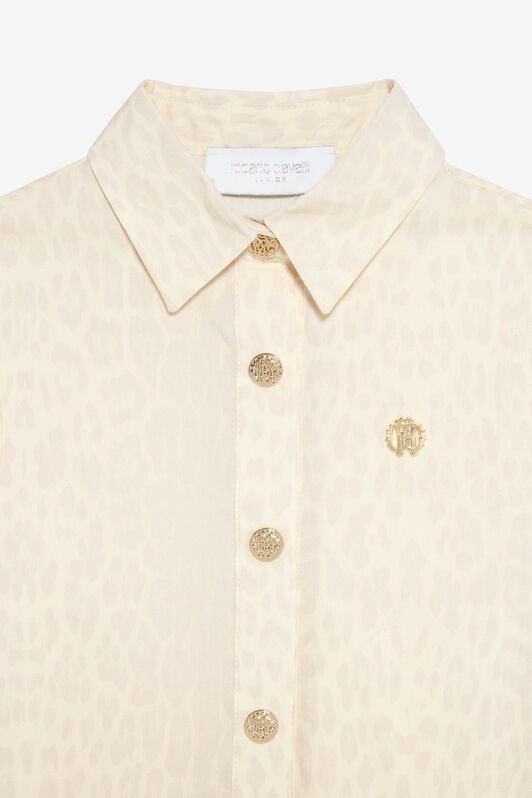 JU Ivory Dress with Jaguar Skin Print AVORY VJT10Q-7MO52