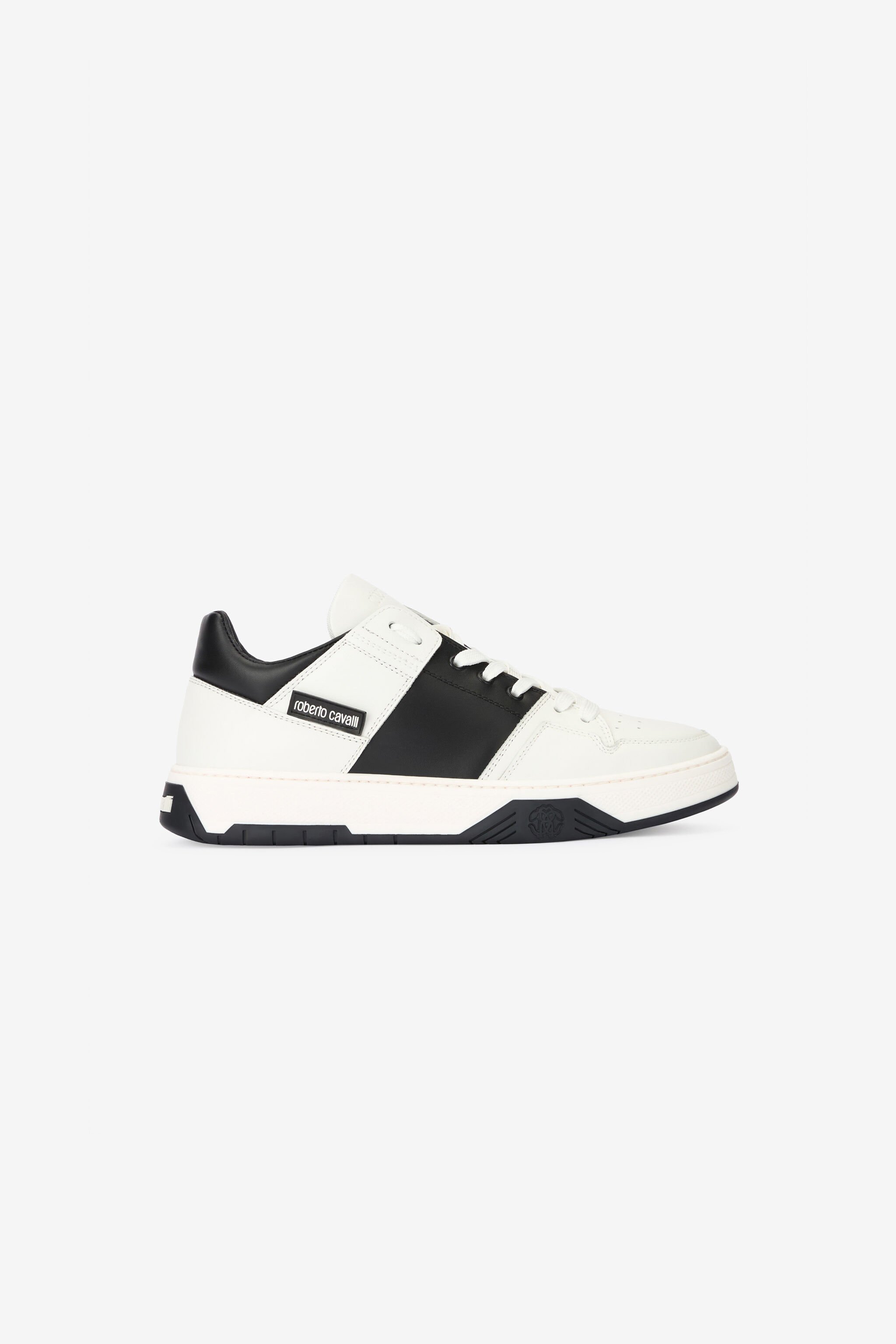 RC Bicolour low-top sneakers with logo Black/White SRS046-PZA90