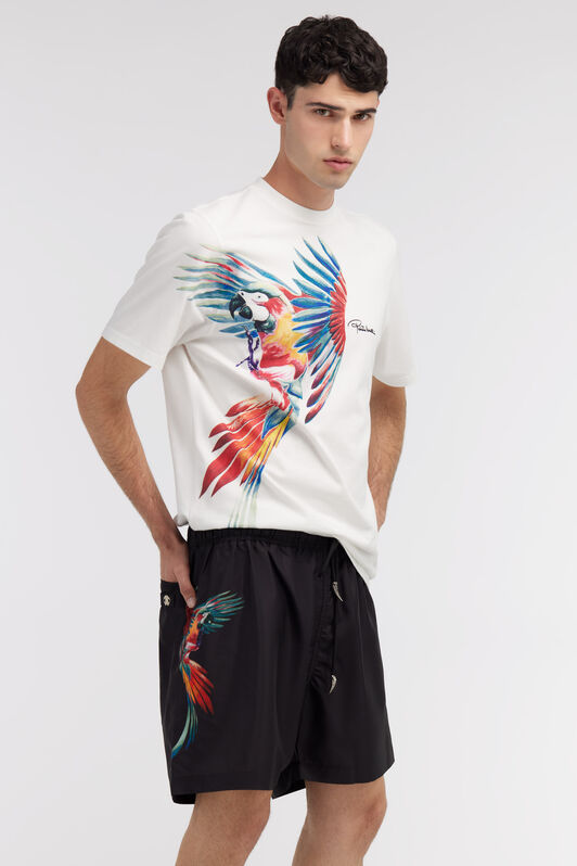 RC Swim shorts with parrot print Schwarz SYH00B-SB002