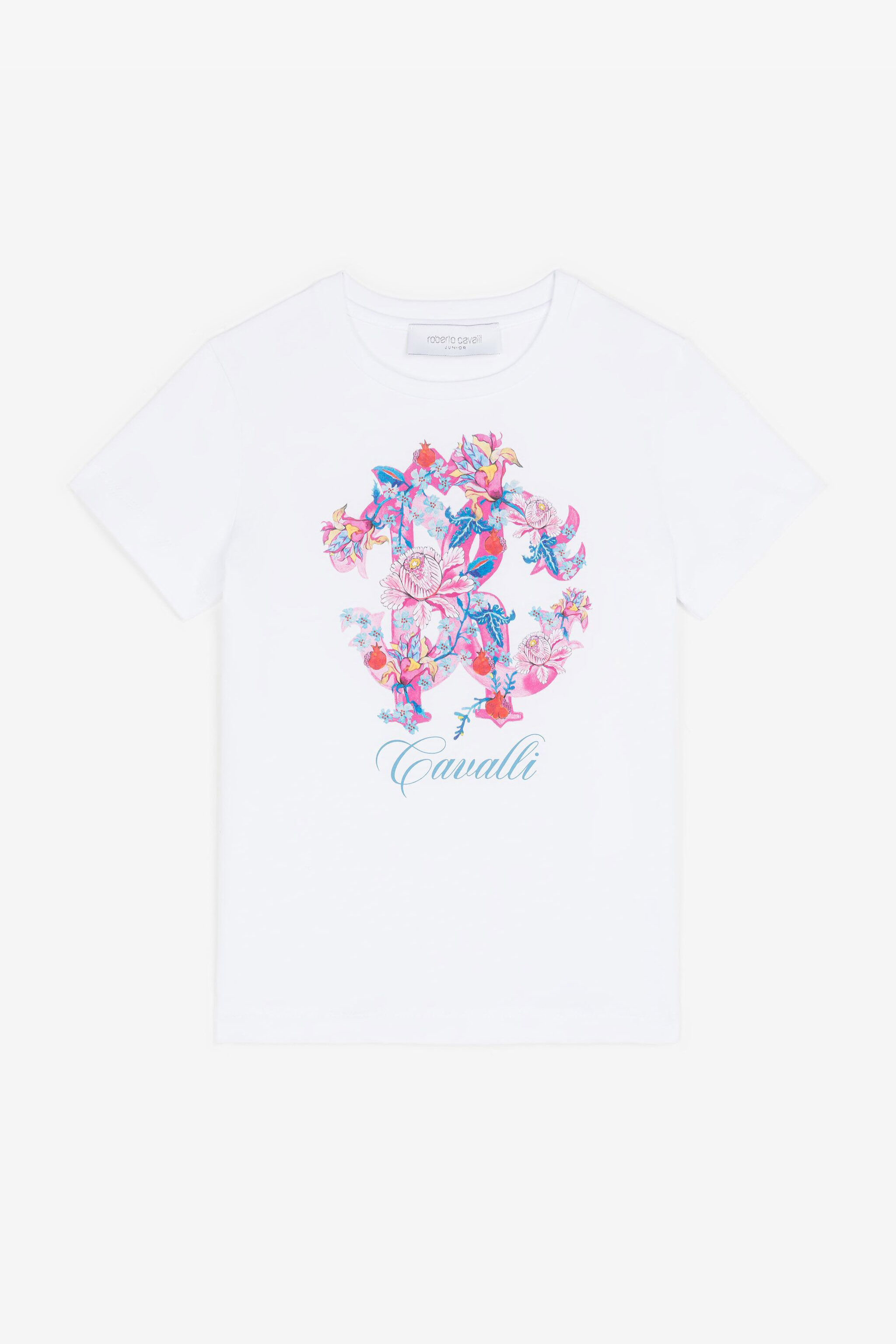 JU T-Shirt mit Logo-Print Weiß RJT638-JD001