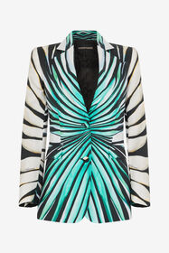 ${brand} Giacca Stampa Ray Of Sea In Seta ${colorDescription} ${masterID}