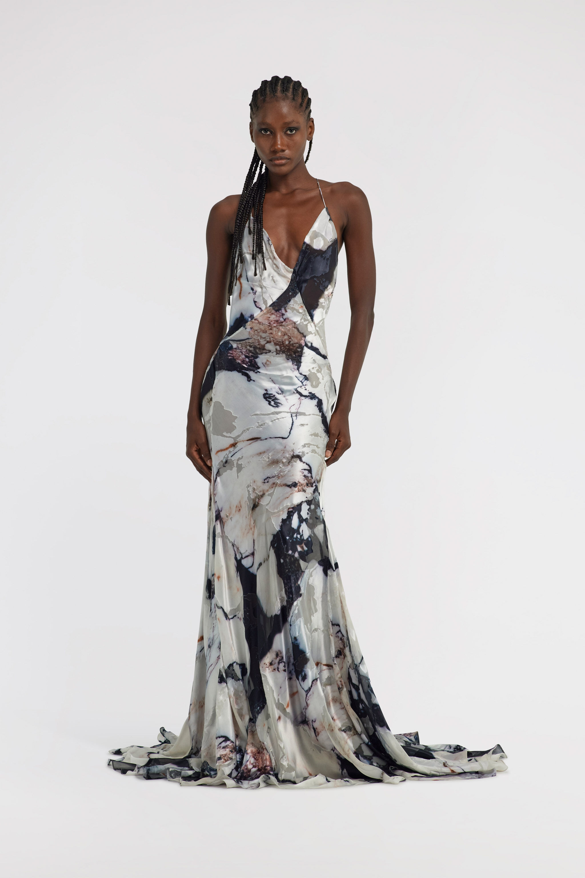 RC Marble Print Dress Black/White TWT162-HEN18