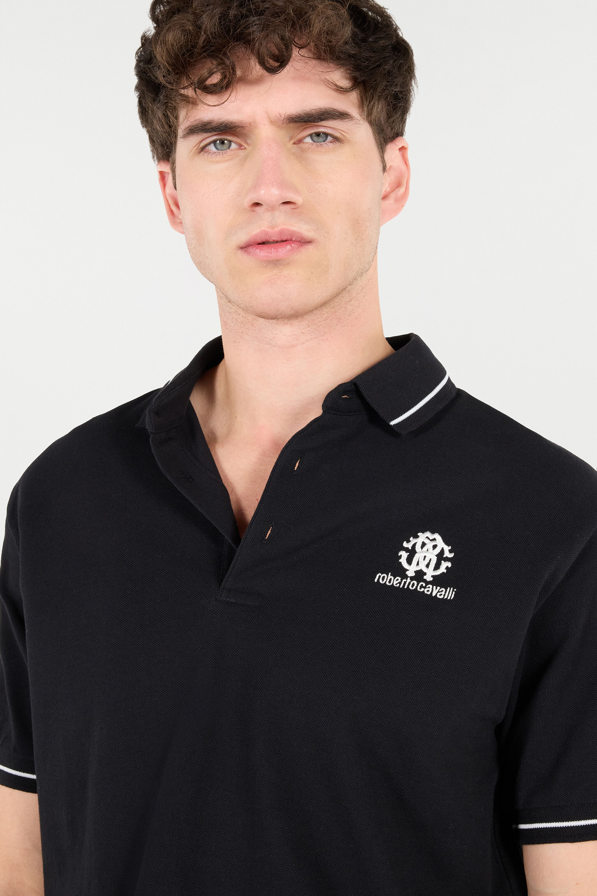 RC Polo With RC Monogram And Logo Black POT64B-KB001