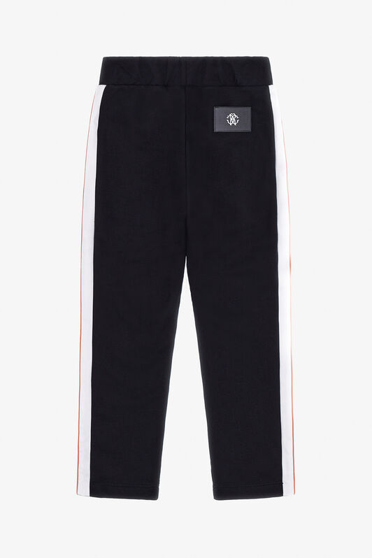 JU Logo Print Cotton Sweatpants Black TJT20M-CF050